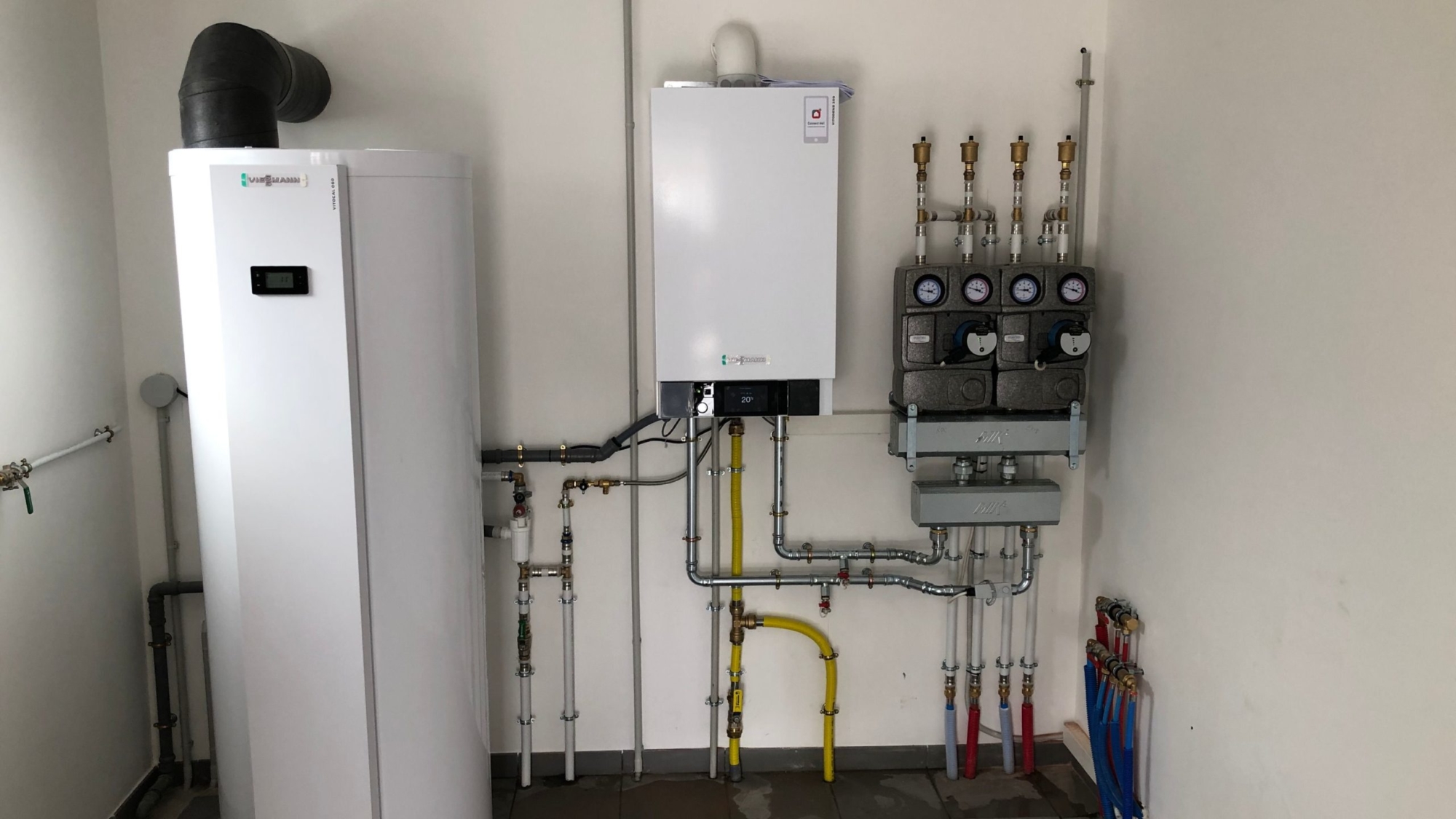 Installation d'une chaudière gaz à condensation de la marque Viessmann