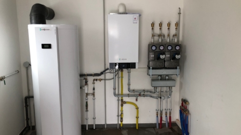 Installation d'une chaudière gaz à condensation de la marque Viessmann