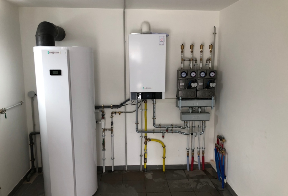 Installation d'une chaudière gaz à condensation de la marque Viessmann
