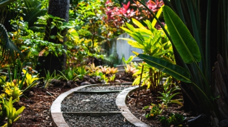 Création d'un chemin dans un jardin particulier
